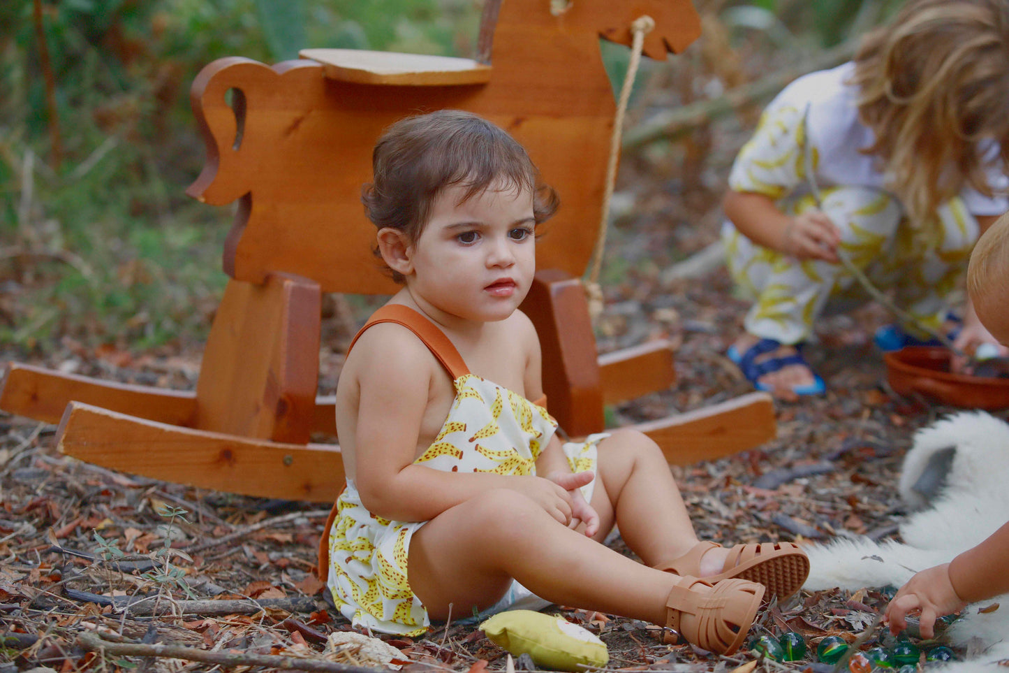 Vestido Infantil Tirantes Plátanos