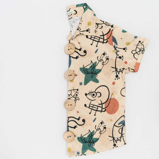 Camisa Manga Corta Niñ@s Artistas Botones