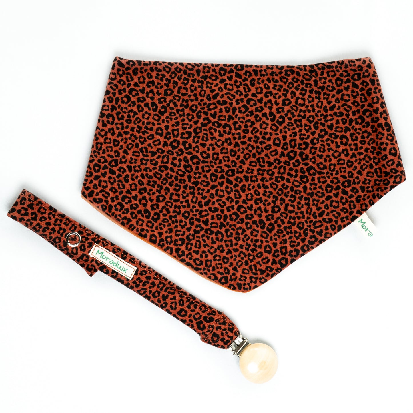 Conjunto Infantil con Babero y Chupetero Print