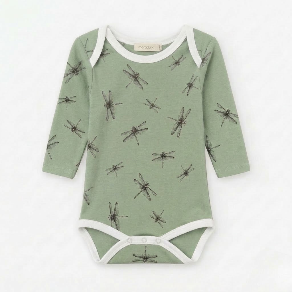 Body Infantil Libélulas Verde