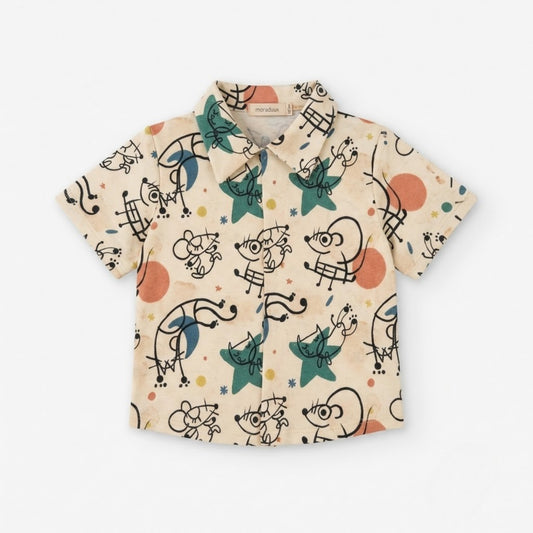Camisa Manga Corta Niñ@s Artistas Velcro