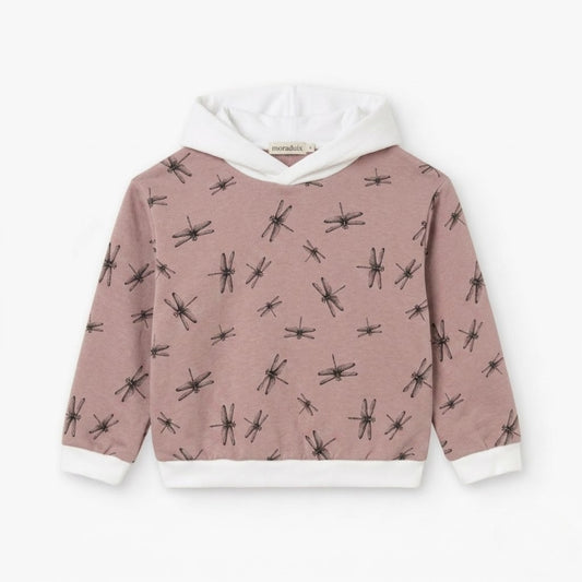 Sudadera Capucha Libélulas Lila