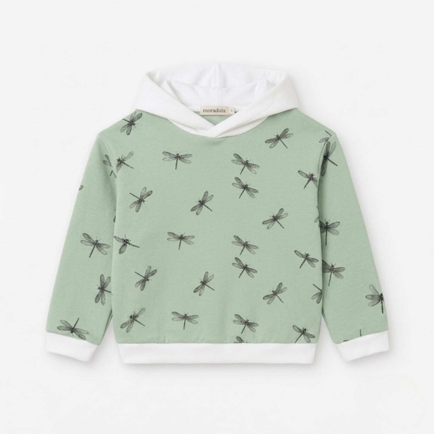Sudadera Capucha Libélulas Verde