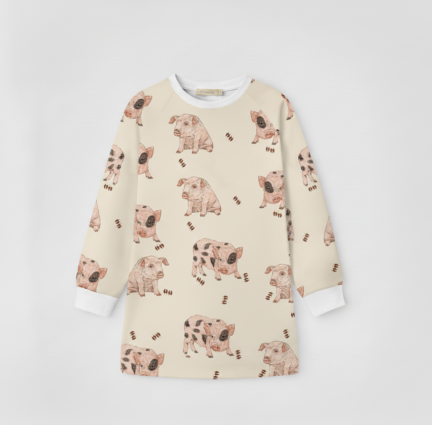 Vestido Infantil Cerditos María