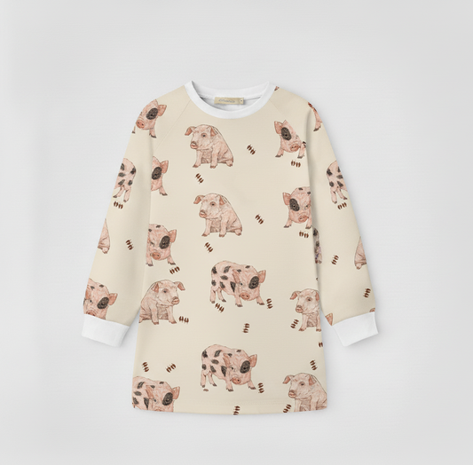 Vestido Infantil Cerditos María