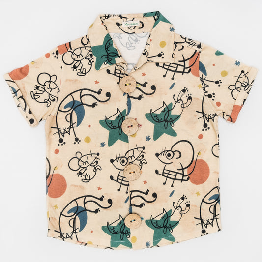 Camisa Manga Corta Niñ@s Artistas Botones