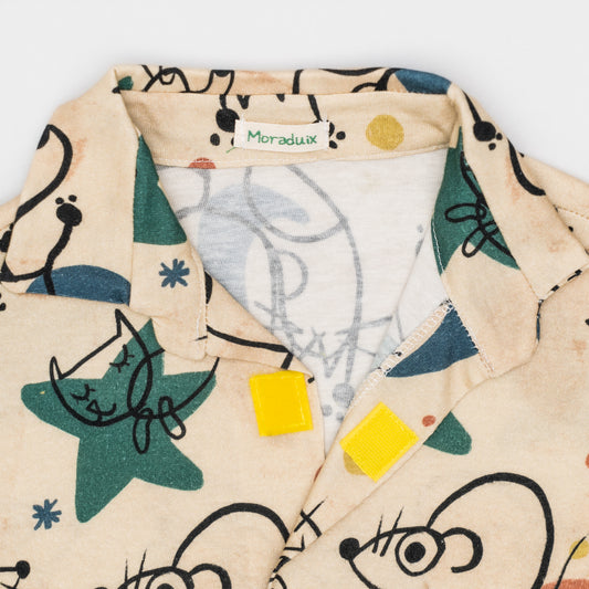 CAMISA EVOLUTIVA MANGA LARGA VELCRO RATONES